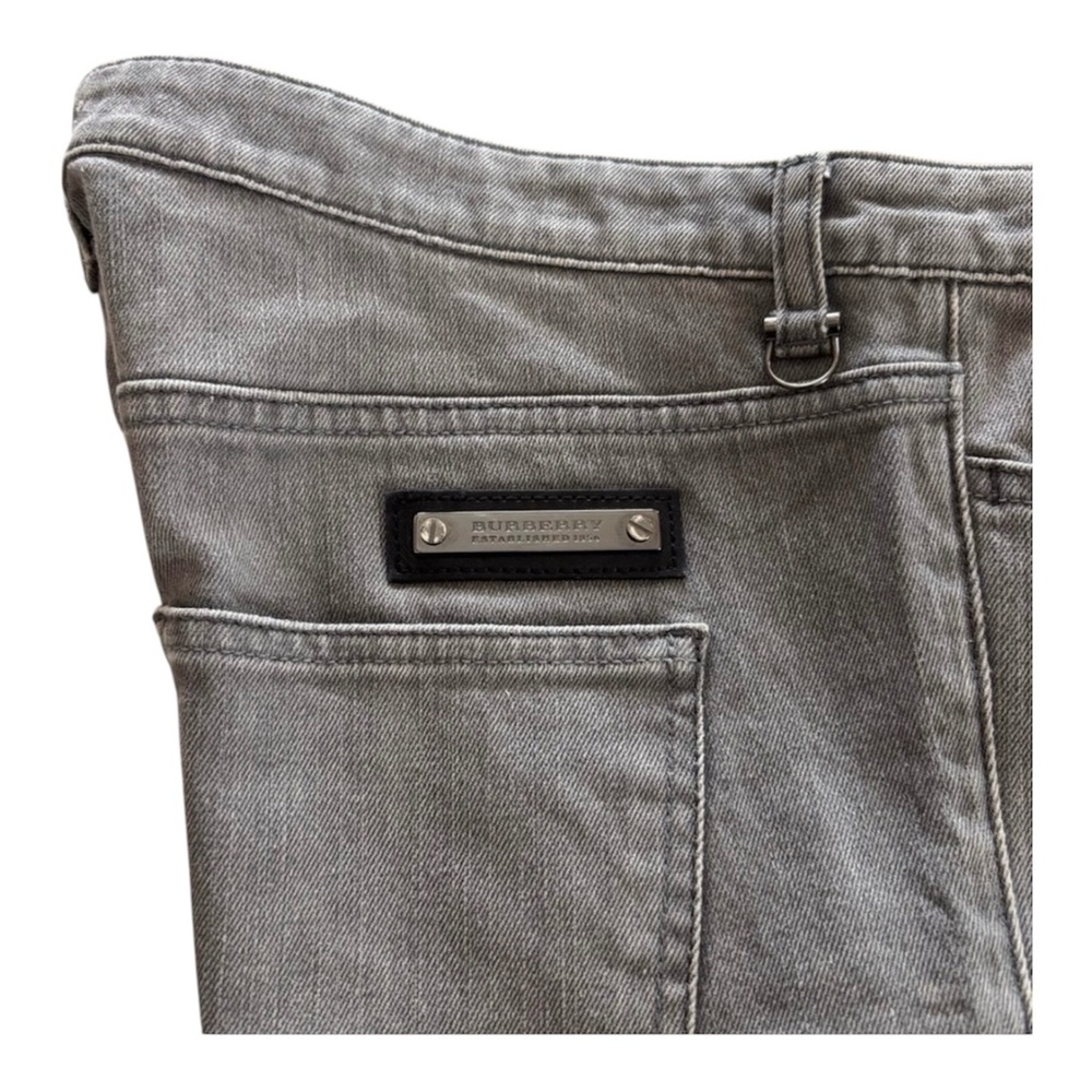 Burberry Light Gray Women’s Denim Pants - Sz 12 Like New - Picture 7 of 15